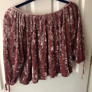 Pink valor off the shoulder top